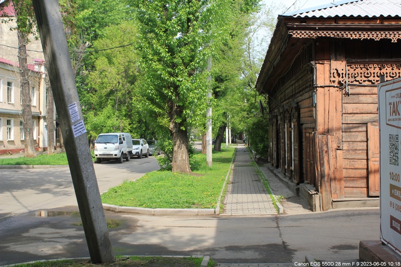 Улица Бабушкина возле дома 19Б в 2023 году