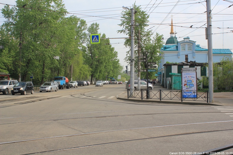 Улица Тимирязева от улицы Декабрьских Событий в 2023 году