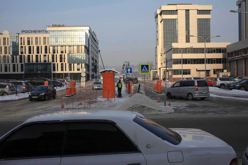 Въезд на территорию бизнес центров