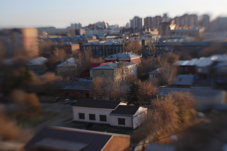 Вид фото через объектив Lensbaby