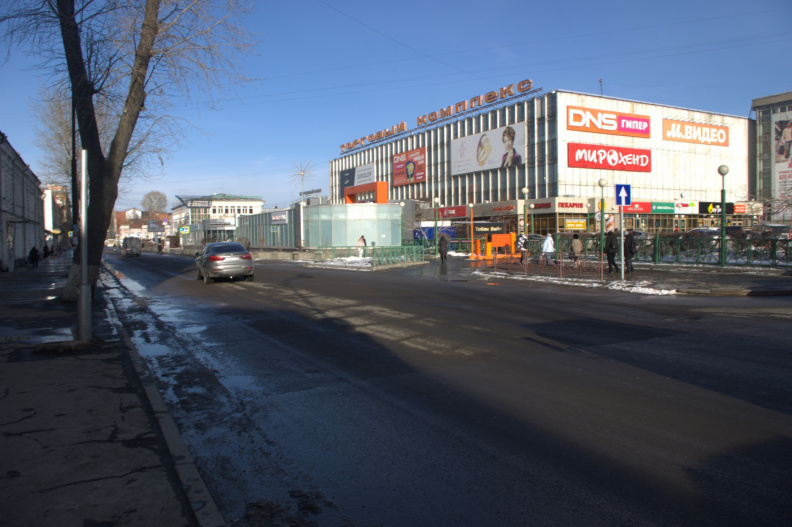 Улица Дзержинского в районе ТК