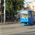 Трамвай № 224 выезжает на улицу Декабрьских Событий
