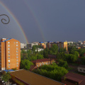 Двойная радуга на иркутском небосклоне