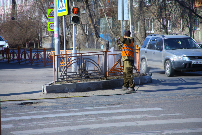 Мытьё ограждений автомобильной мойкой
