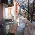 Затопленный тротуар по улице Грязнова