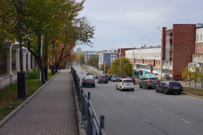 Улица Декабрьских Событий у усадьбы Сукачёва